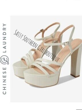 🆕⭐ Chinese Laundry Pearl white chunky platform sandal